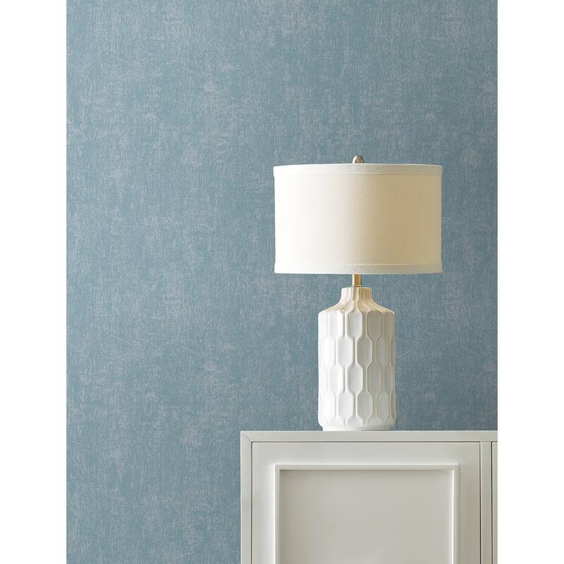 Advantage Edmore Sky Blue Faux Suede Wallpaper