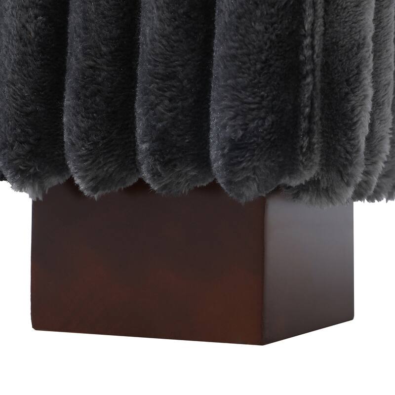 41" W Plush Corduroy Upholstered Rectangular Ottoman