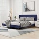 preview thumbnail 42 of 145, Alazyhome Upholstered Platform Bed Frame Blue - King