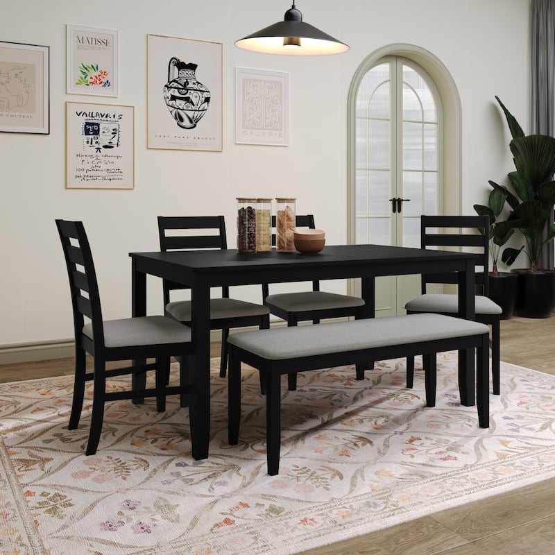 Clayfell Ouray 6-Piece Dining Set, Brown/Black