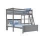 preview thumbnail 18 of 25, Max and Lily L Shaped Twin over Full Bunk Bed with Bookcase
