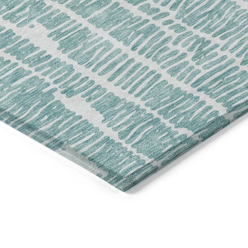 Machine Washable Indoor/ Outdoor Chantille Modern Abstract Rug