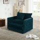 preview thumbnail 52 of 162, Cloud Chenille Upholstered Modular Sectional Sofa with DIY Combination Design Blue Accent Chair