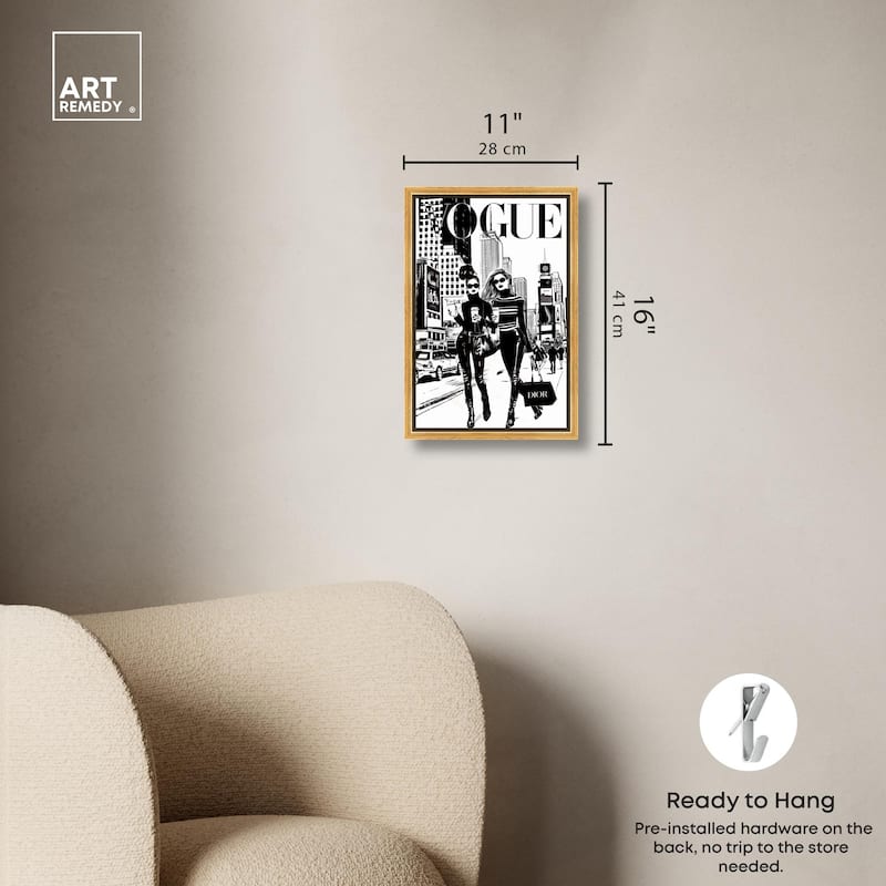 Shopping Gals Cover II Canvas by Art Remedy