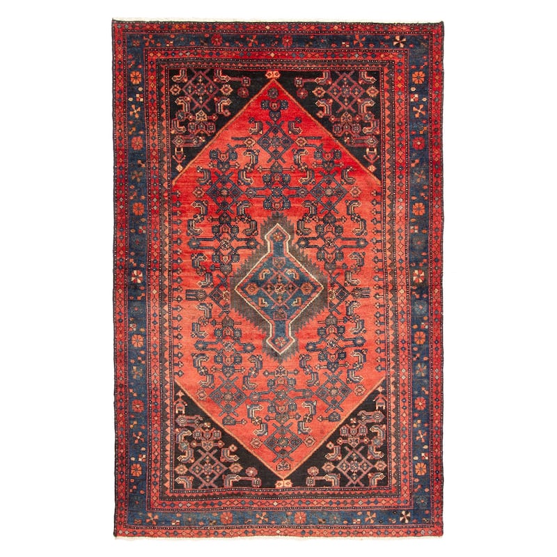 ECARPETGALLERY Hand-knotted Andelz Red Wool Rug - 4'1 x 6'7
