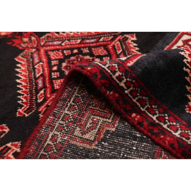 ECARPETGALLERY Hand-knotted Teimani Dark Navy Wool Rug - 3'3 x 7'0