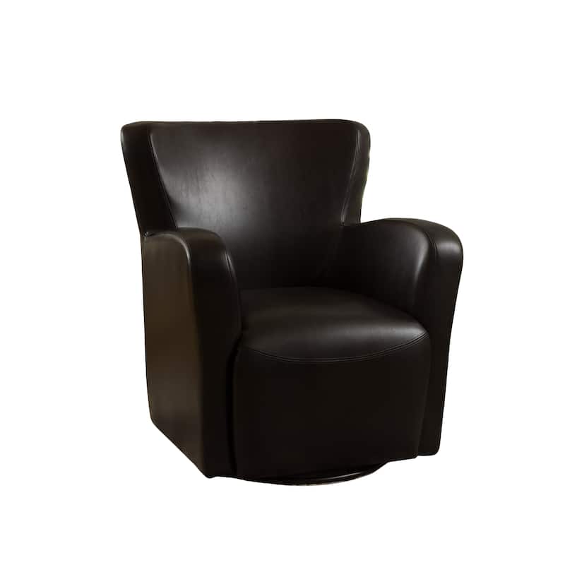 Christopher Knight Home - Angelo Bonded Leather Wingback Swivel Club Chair