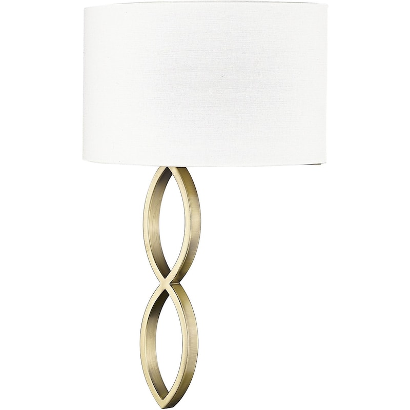 Millennium Lighting 13101 Rylee 19" Tall Wall Sconce with Linen Shade - Vintage Brass