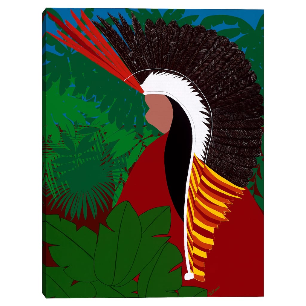 Yawanawa Amazon Rainforest Shaman by Synthia SAINT JAMES Canvas Art Print