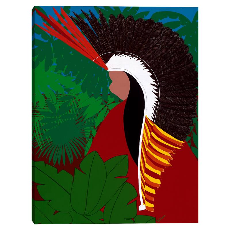 Yawanawa Amazon Rainforest Shaman by Synthia SAINT JAMES Canvas Art Print