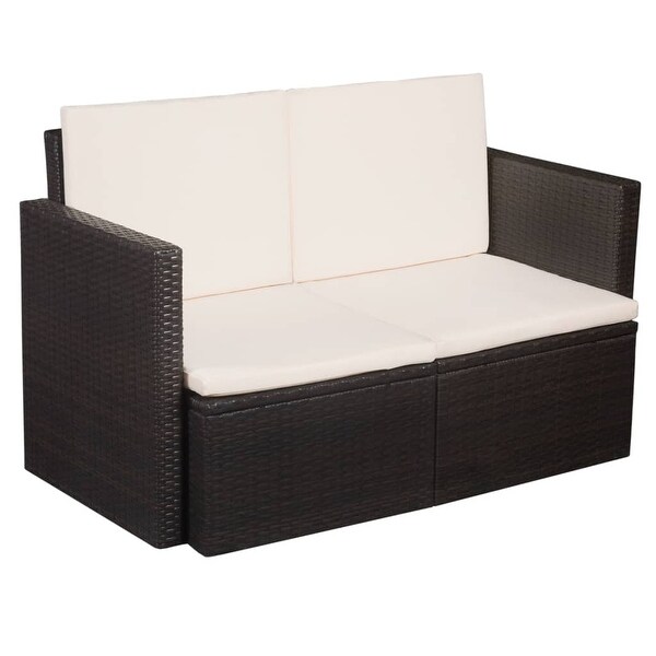 Rattan garden 2025 2 seater sofa