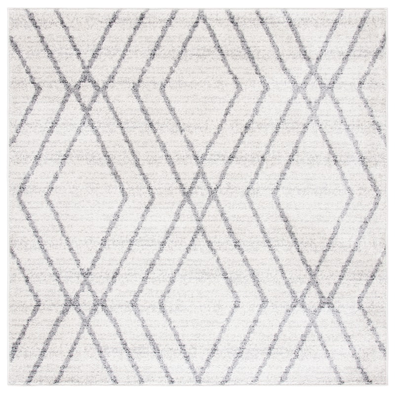 SAFAVIEH Adirondack Konstantin Modern Geometric Rug - 6' Square - Ivory/Grey
