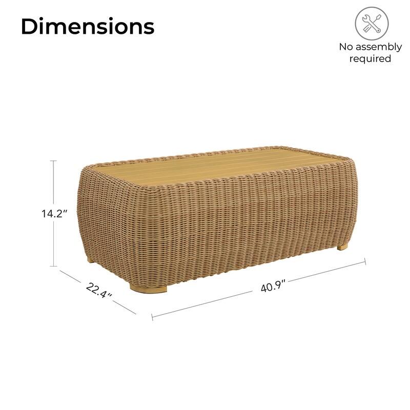 Spruce & Spring Patio Wicker Furniture Set Outdoor Rattan Bistro Set