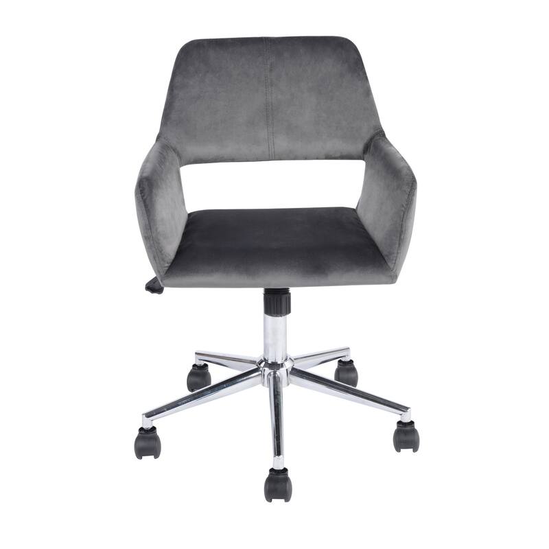 Homylin Modern Velvet Upholstered Task Chair with 360 Degree Swivel