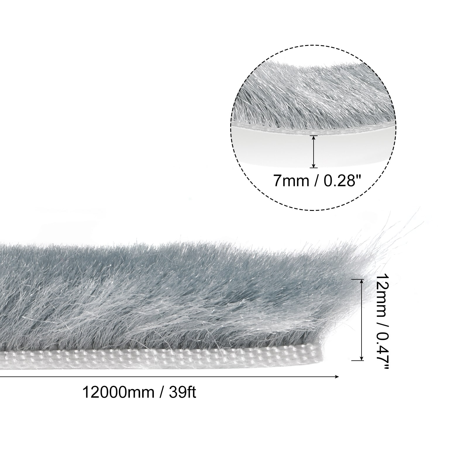 Weather Stripping Brush, Self-Adhesive Seal Weatherstrip Sweep