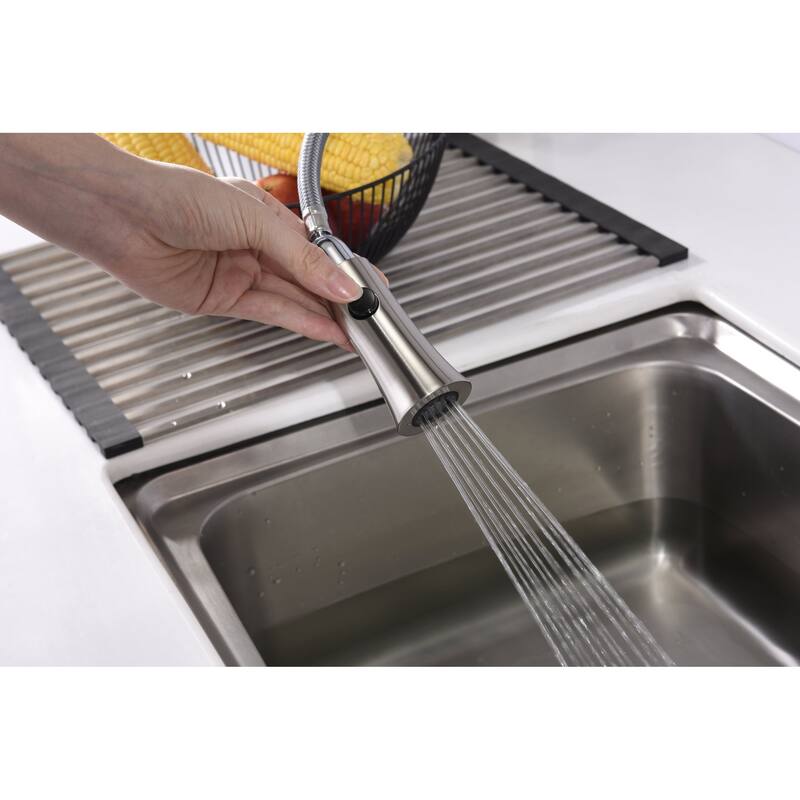 Ultra Faucets Euro Collection Single-Handle Kitchen Faucet With Pull-Down Spray