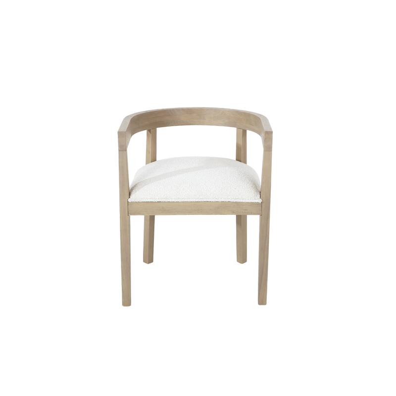 Christopher Knight Home - Thalassia Upholstered 6 Rubberwood Club Chairs and Rectangular Table Dining Set