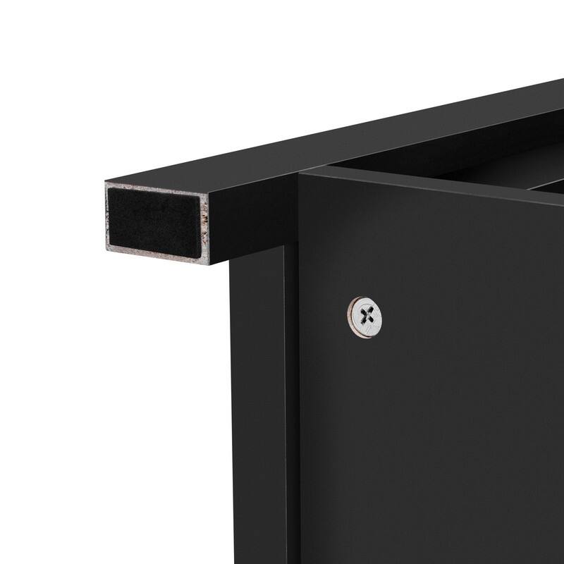 Farmhouse 55.1" Sideboard with Sliding Barn Doors and Storage Drawers, Wood Buffet Table with Power Outlet