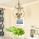 preview thumbnail 4 of 3, Delphine 1 Light Pendant - Vintage Gold/Burnished Chestnut