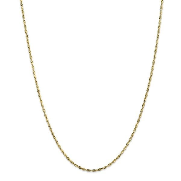 10k Sparkle-Cut Extra-Lite Rope Chain Necklace in Yellow Gold Choice of Lengths 16 18 20 24 30 and Variety of mm Options 10k Sparkle-Cut Extra-Lite Rope Chain Necklace in Yellow Gold Choice of Lengths 16 18 20 24 30 and Variety of mm Options