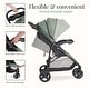 preview thumbnail 3 of 10, Evolur Breeze Stroller, Adjustable Backrest & Canopy, Compact Fold Lightweight Baby/Toddler Stroller with Storage Basket