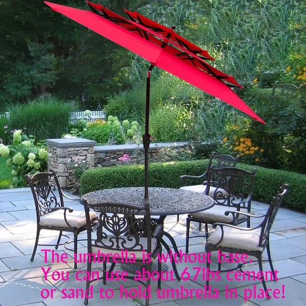 4 person patio dining set with umbrella Outsunny Garden Soirée: 6-Piece Gray Patio Dining Set with Umbrella & Glass Table main image 0
