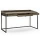 Thumbnail 20, WYNDENHALL Brinkley SOLID ACACIA WOOD Modern Industrial 60 inch Wide Writing Office Desk. Changes active main hero.