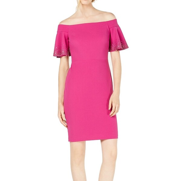 calvin klein dresses off shoulder