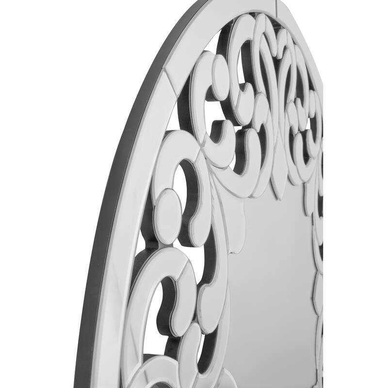 Fancy Glass Wall Mirror - Silver
