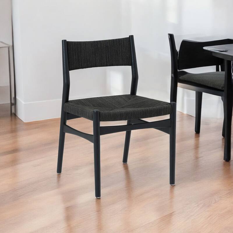 HomeRoots Five Piece Brown and Black Oval Dining Set with Four Chairs - 79' X '30' X '43 - Brown and Black
