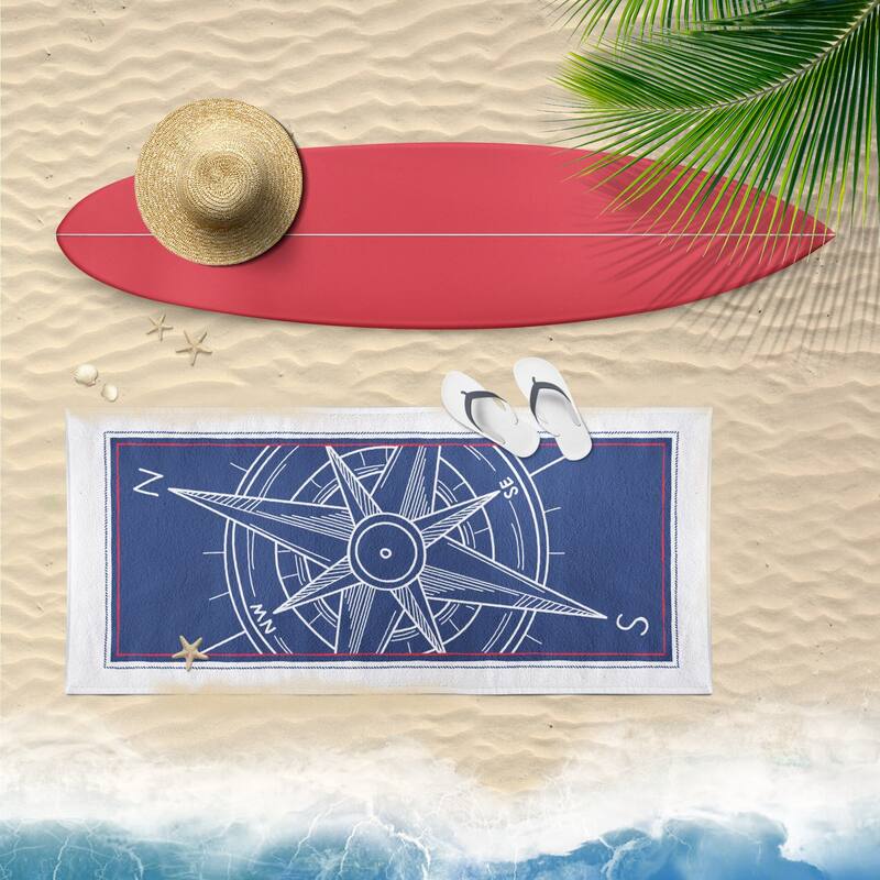 Arkwright Cotton Printed Novelty Beach Towel - 30x60 Inches