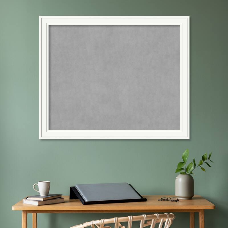 Amanti Art Craftsman White Framed Magnetic Board