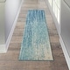 preview thumbnail 27 of 95, Nourison Passion Modern Abstract Area Rug 1'10" x 6' Runner - Navy/Light Blue