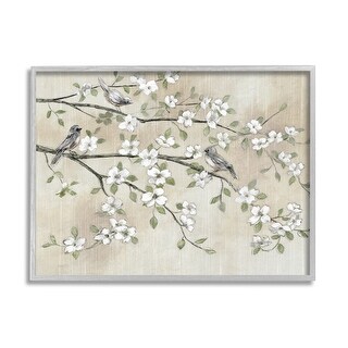 Stupell Industries Birds on Spring Blossom Tree Branches ...