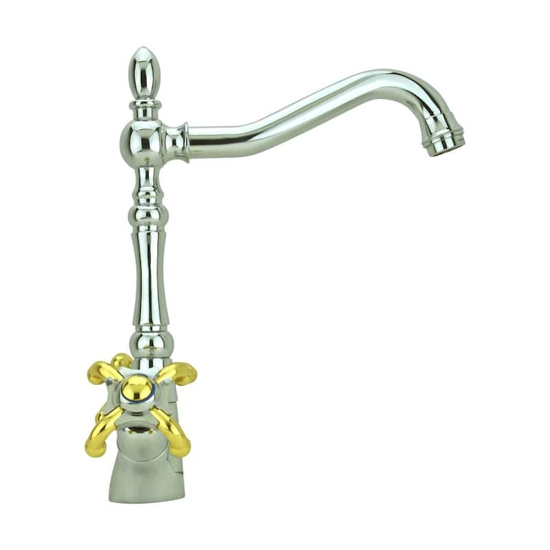 Kitchen Faucet Gooseneck Swivel Chrome Single Hole 2 Handles| Renovator's Supply