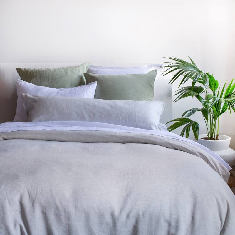 French Linen Pillow with Removable Sham by BOKSER HOME