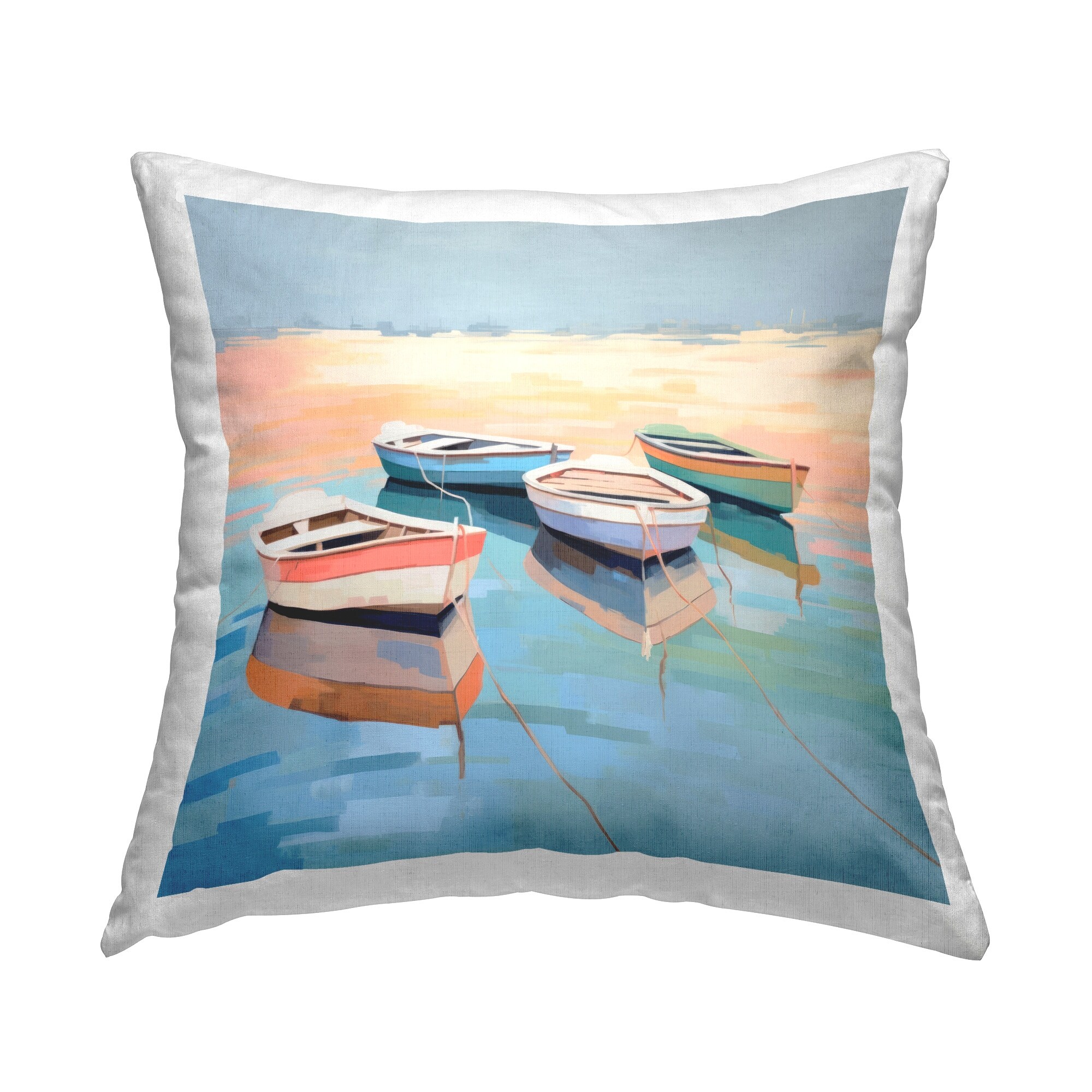 Stupell Boat Reflection Shore Decorative Printed Throw Pillow Design by Irena Orlov