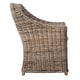 preview thumbnail 7 of 11, SAFAVIEH St. Thomas Wicker Washed Brown Wingback Arm Chair (Fully Assembled). - 26" W x 23" D x 34" H