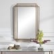 preview thumbnail 2 of 6, Uttermost Amherst 37" x 24" Hollywood Glam Layered Frame Wall Mirror