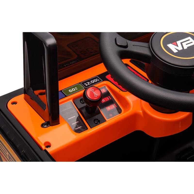 24V Ride-On Dump Truck with Remote Control, Automatic Trailer, Bluetooth, and Music - Electric Construction Vehicle Toy
