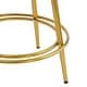 preview thumbnail 9 of 16, Christopher Knight Home - Oliver velvet 27.65-Inch Counter Stool with Iron Frame, Set of 2