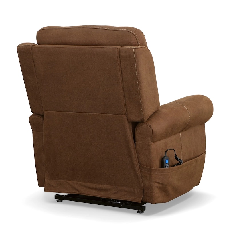 Stewart Amber Brown Power Lift Recliner with Power Headrest & Lumbar by Flexsteel