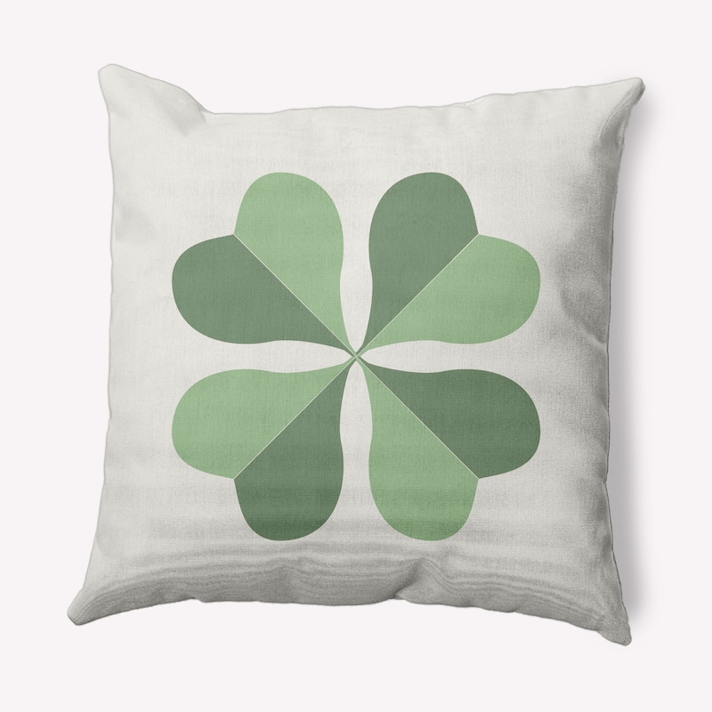 Lucky Clover St. Patrick's Day Decorative Throw Pillow - 16" x 16" - Laurel Tree Green