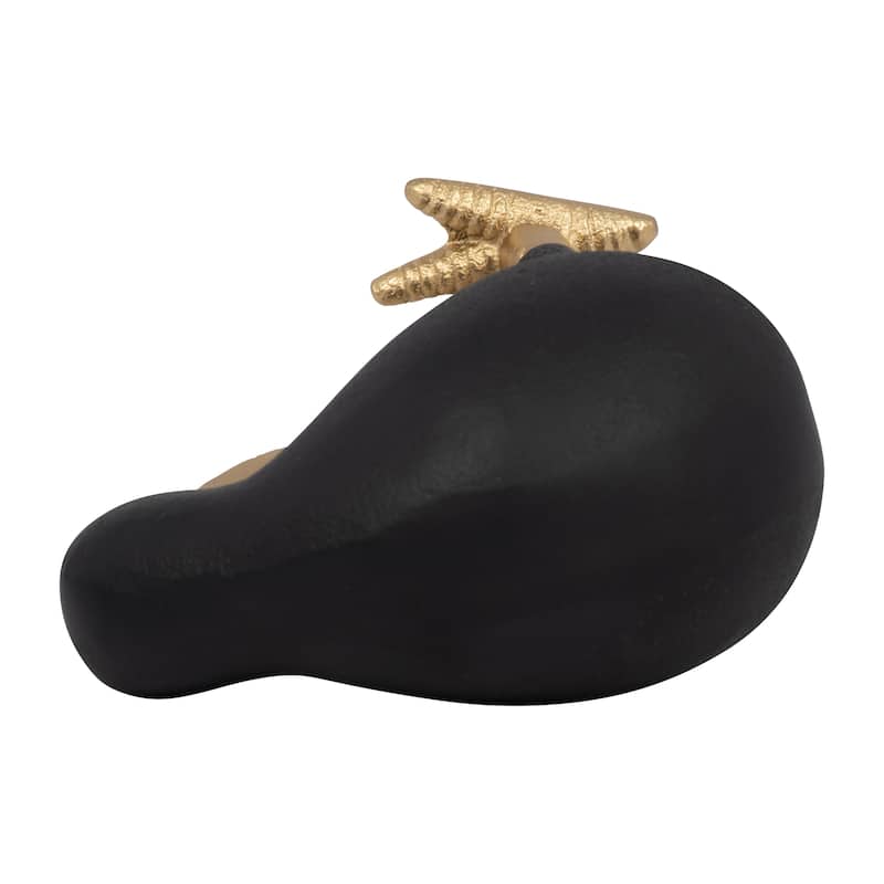 Decorative Metal Kiwi Bird Figurine Sculpture - Black & Gold