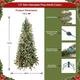 7.5' Slim Glendale Artificial Pine Christmas Tree Pre-Lit Multi-Color ...