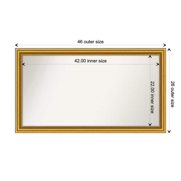 dimension image slide 1 of 93, Wall Mirror Choose Your Custom Size - Extra Large, Townhouse Gold Wood