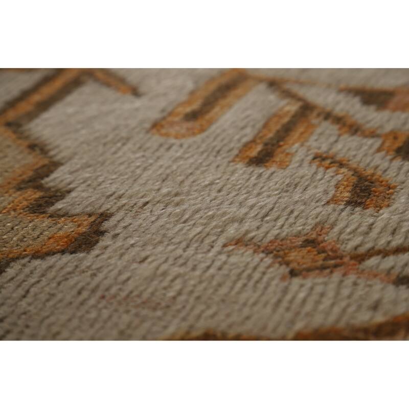 Pre-1900 Antique Vegetable Dye Oushak Turkish Rug Handmade Wool Carpet - 11'10" x 13'6"