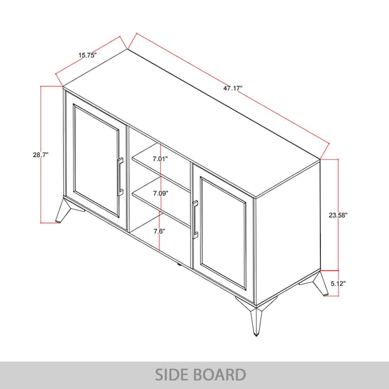 CraftPorch Contemporary Sideboard Cabinet