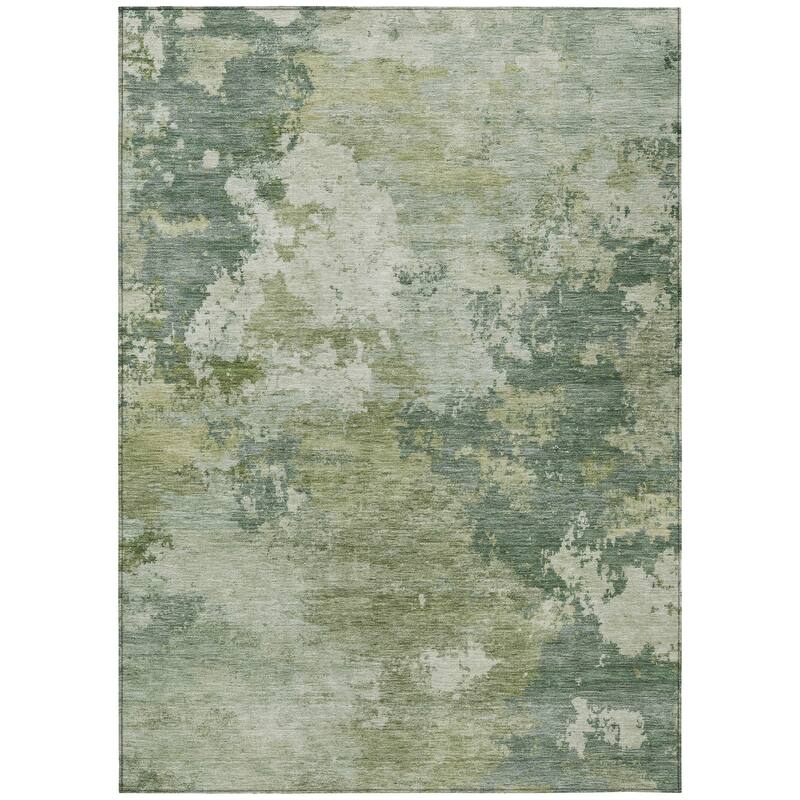 Machine Washable Indoor/ Outdoor Modern Contemporary Chantille Rug