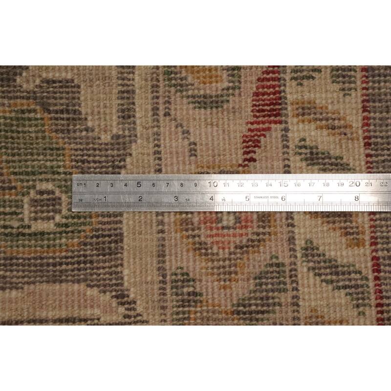Hand Knotted Oriental 100% Wool Carpet Transitional All-Over Greys & Charcoal Oushak Area Rug - 13' 11'' X 10' 6''